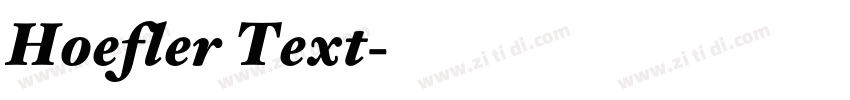 Hoefler Text字体转换